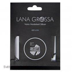 Knit-Pro-Lana Grossa - vyměnitelné lanko 80 cm stříbrné