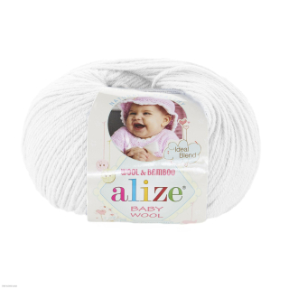 BABY WOOL - 55 bílá