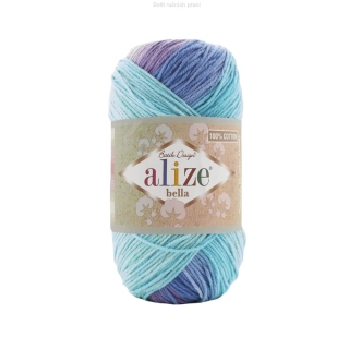 BELLA BATIK - 4531 - fialová - tyrkys - růžová